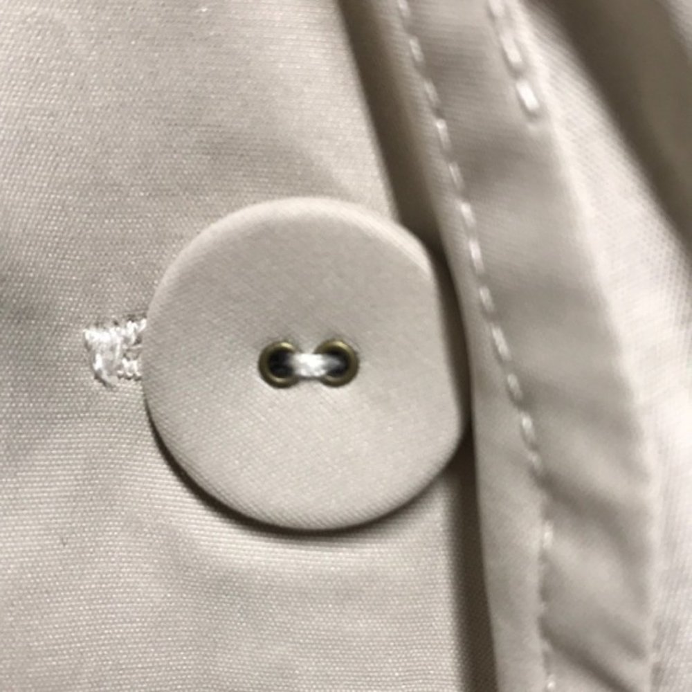 NWT SAKS FIFTH AVENUE Ruffle-Trimmed Trench Coat - Picture 6 of 6